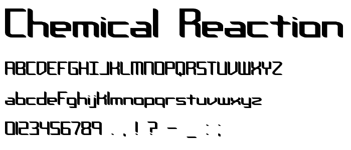 Chemical Reaction B -BRK- font